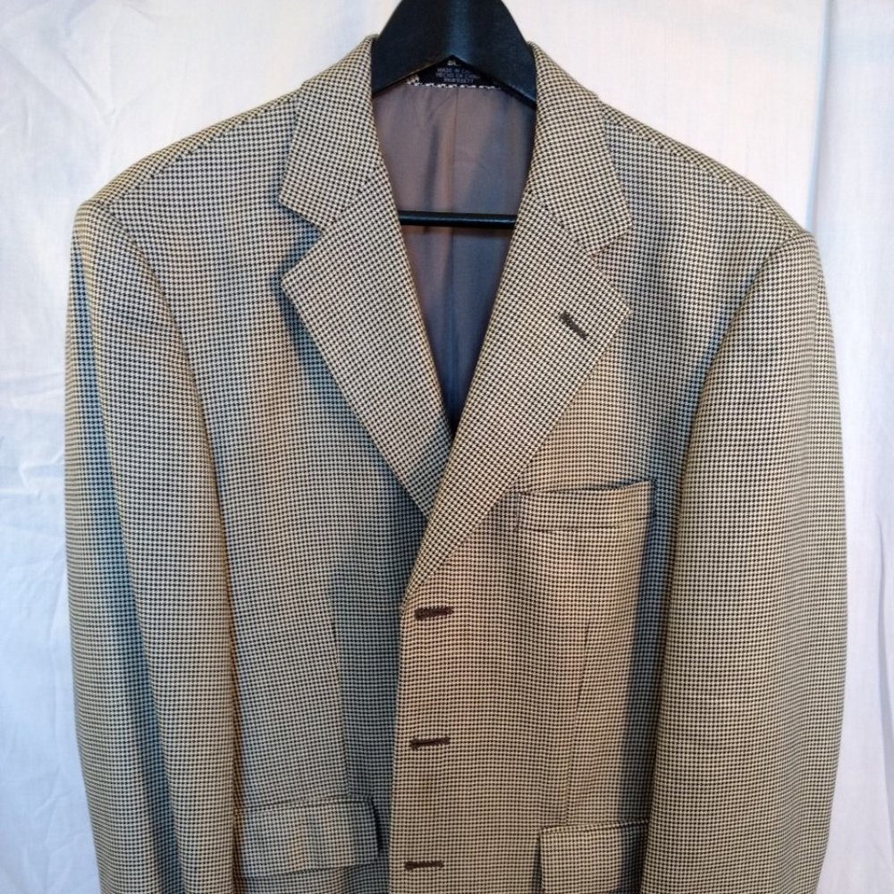 Stafford Sport Coat Blazer Houndstooth  Size 40S